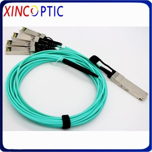 100G QSFP28 to 4*25G SFP28 AOC 5M Cable, 100Gbps QSFP28 to 4x25G SFP28 OM3 OM4 5 Meters SFP Module AOC Active Optic Fiber Cable
