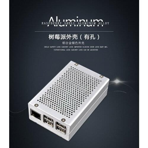 Raspberry Pi 3 Aluminum Case Silver Case Metal Enclosure for RPI 3 Model B Compatible with Raspberry Pi 3 Model B