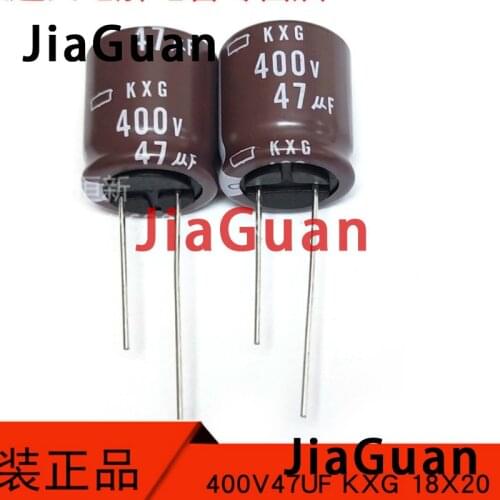 10pcs NEW NIPPON KXG 400V47UF18X20MM NCC 47UF 400V Aluminum electrolytic Capacitor kxg 47UF400V CHEMI-CON 47uf/400v brown