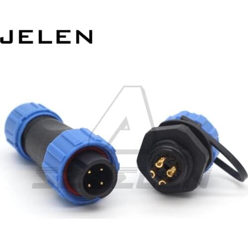 SP13 waterproof Aviation Connector 4 pins, high quality power connector, Electric Power Connector 4pin plug socket, welding