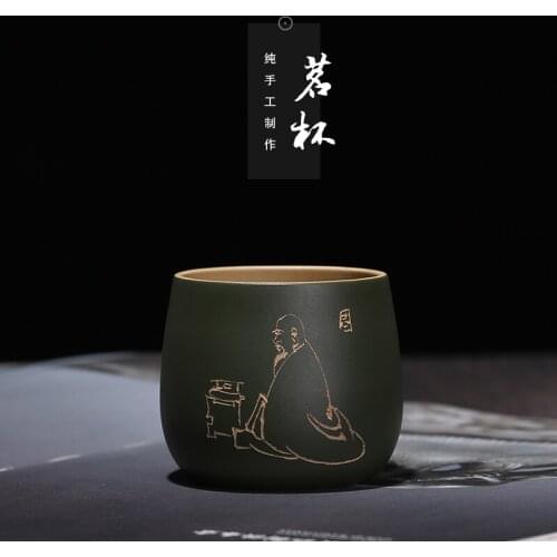 Purple sand tea cup red mud green mud pure handmade purple sand cup genuine large master cup boutique Tea Set Factory