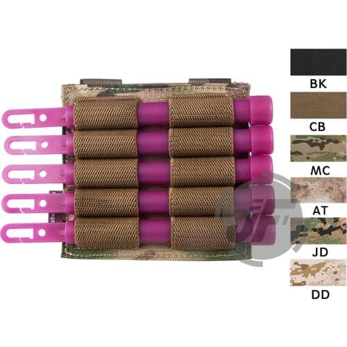 Emerson Tactical MOLLE Belt Glowing Light Stick Pouch EmersonGear Military 10 Round Elastic Nylon Shotgun Shell Case Holder