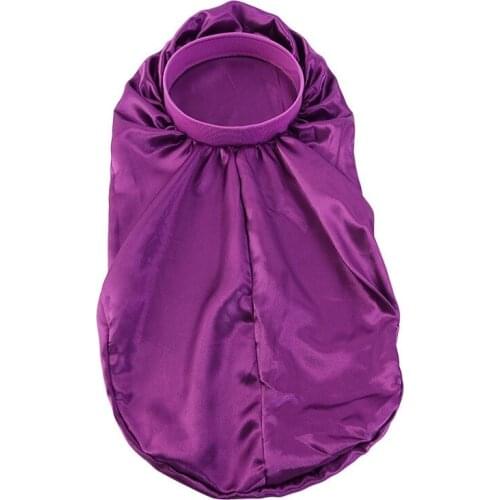 Hot Sale Long Braid Hair Cap Printed Beauty Salon Polyester Satin Night Coloring Styling Accessories Women Haircaring Chemo Hat