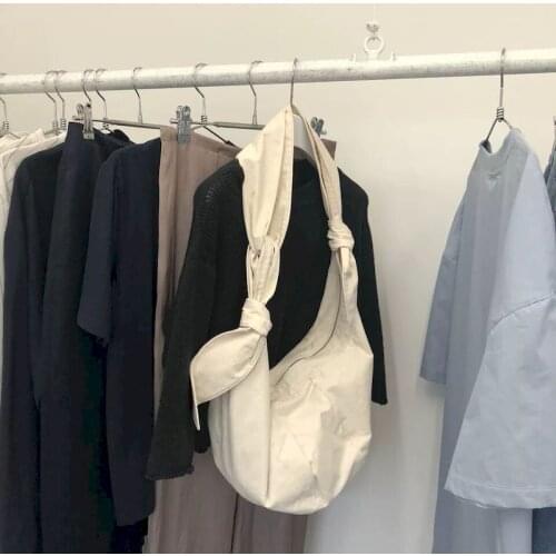 Bag Lady Canvas Bag Student Art Retro Dumpling Bag Shoulder Messenger Ins Small Fresh