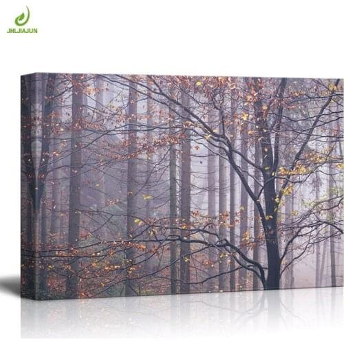 JHLJIAJUN Nodic Autumn Forest Modular Painting Modern Wall Art Print And Poster Dining Living Room Bedroom Home Decor Picture