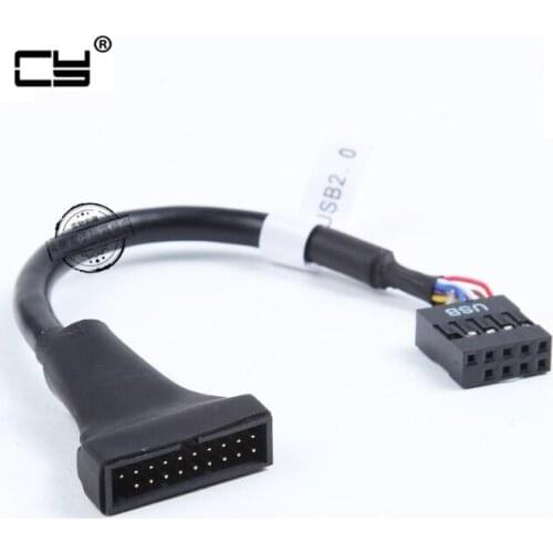 10CM USB 3.0 20pin Male to USB 2.0 9pin Female Motherboard cable Adapter 10pcs/lot