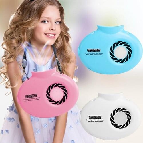 Lazy Creative Hanging Neck Fan With Lanyard Outdoor Handheld USB Charging Portable Small Fan For Traveling Sport Outdoor