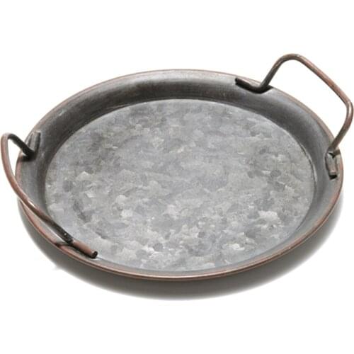 Vintage Style Metal Serving Tray Basket French Country Dishes Shabby Rustic Home SCVD889