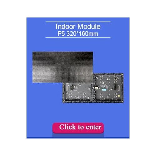P5 Indoor Led Display Module 64x32dots 320x160mm 1/6s RGB Full Color Panel Video Wall P5 Led Sign Board Led Display Wall Screen