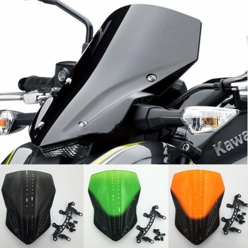 New For Kawasaki Z900 2017 2018 2019 Smoke High Quality Windshield Spoiler Windscreens Fit Ninja ZR900 Wind Deflector MOTO