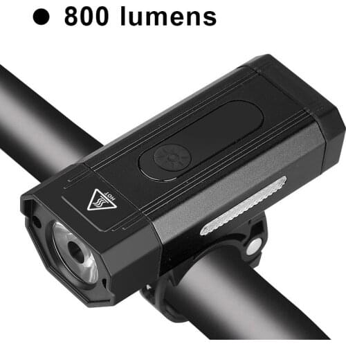 New 800 lumens Bicycle Headlight USB Rechargeable Bike Front Lights Waterproof 4 Lighting Modes LED Headlight Bike Accessories
