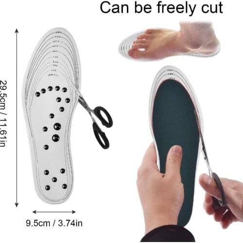 Acupressure Magnetic Massage Foot Therapy Reflexology Pain Relief Shoe Insoles Orthopedic Cuttable for Women and Men Shoe Pads