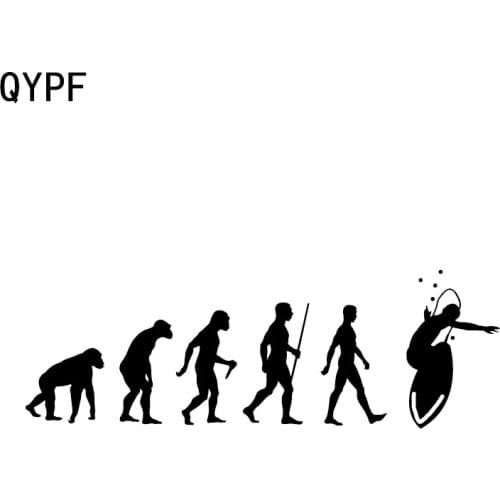 QYPF 14.8*5CM Funny Sport Surfing In The Sea Decor Car Sticker High Quality Vinyl C16-0710