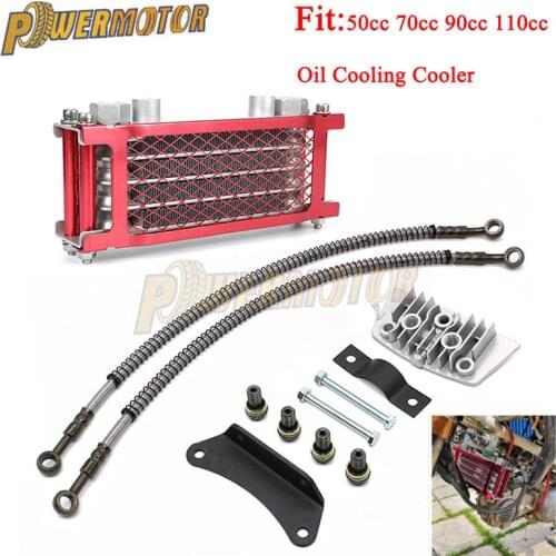 Motorcycle Oil Cooling Cooler Radiator for 50cc 70cc 90cc 110cc Horizontal Engine Chinese Made Dirt Pit Monkey Bike ATV