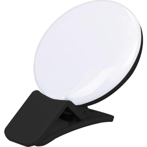 Selfie LED Ring Light Rechargeable Portable Clip Fill Light for Phone Tablet Video NK-Shopping
