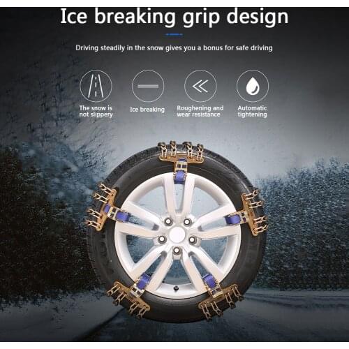 Universal Steel Truck Car Wheels Tyre Tire Snow Ice Chains Belt Winter Anti-skid Vehicles SUV Wheel Chain Mud Road Safe Safety