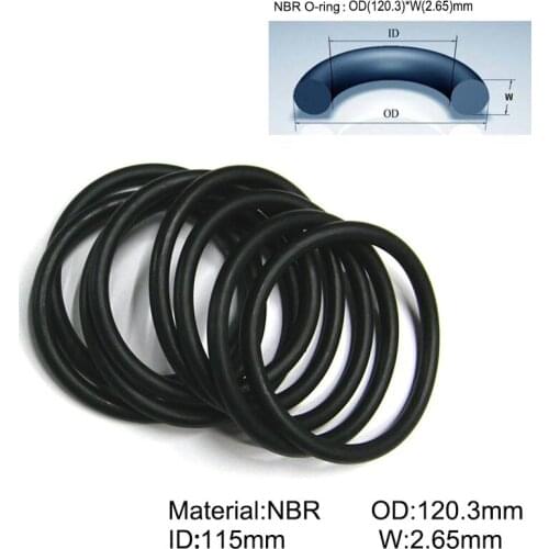 100piece/Size:120.3mm*115mm*2.65mm/NBR o ring seal dichtung black Gasket of motorcycle part/consumer product NBR o-ring
