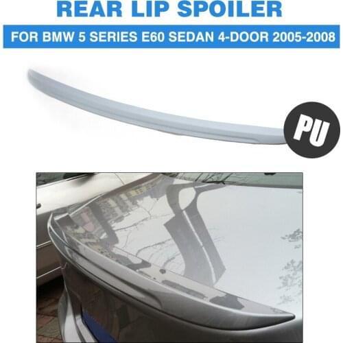Rear Spoiler Trunk Sticker Boot Wing For BMW 5 Series E60 Sedan 4-Door 2005-2008 Unpainted PU Grey Primer