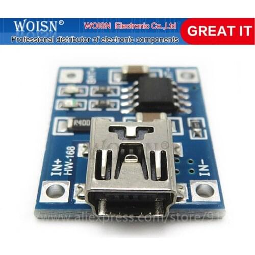 5PCS Micro USB 5V 1A 18650 TP4056 Lithium Charger Module Charging With Dual Functions 1A Li-ion Battery protection board