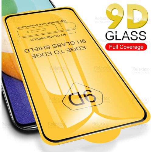 9D Full Glue Tempered Glass For Samsung Galaxy A52 A22 A32 A72 A02 S A12 A 52 32 72 22 02 Screen Protector Guard Protective Film
