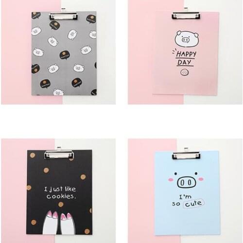 Cute Paper File Clipboard A4 Documents Clip Holder Organizer Writing Board Pad File Clip Board Flip Writing Pad - Horizontal