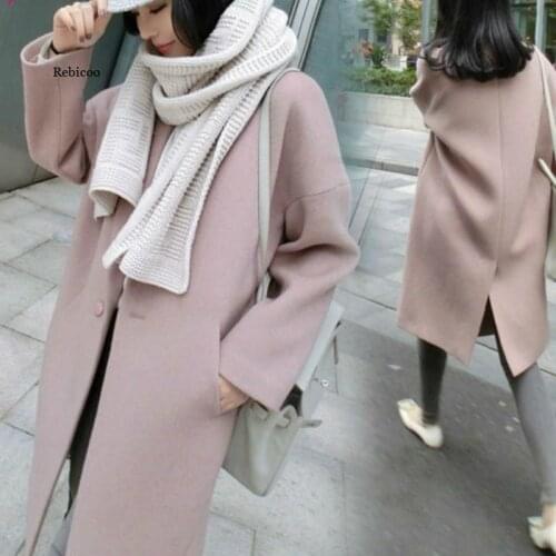 Spring Winter Women Jacket Long Coats Female Wool Blends Warm Overcoat Ladies Casual Coats Ropa De Invierno Para Mujer