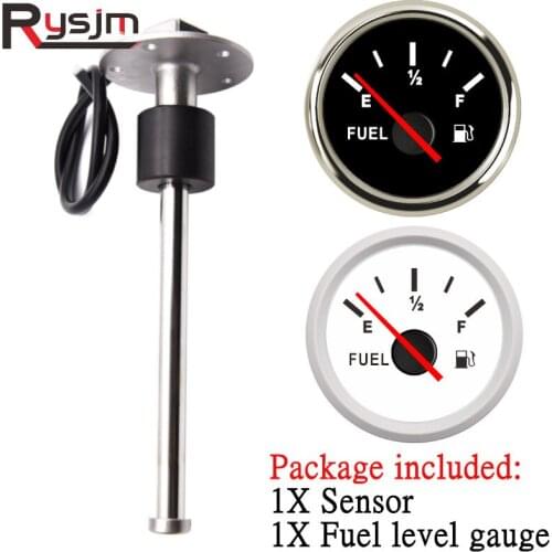 0-190ohm Fuel Level Sensor 125/200/225/250/500mm Marine Digital Fuel Gauge With Sensor Fit Car Boat Yacht Fuel Sender Unit