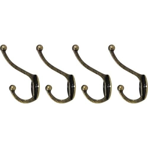 1Pc Vintage Bronze Home Furniture Wardrobe Wall Mount 1-Hook Clothes Towels Hanger household Organizer Storage Rack Holder Hook