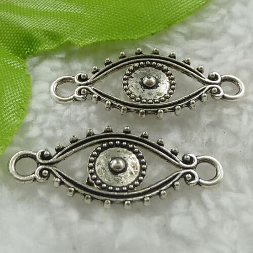 280 pieces antique silver nice connectors 30x13mm #1416