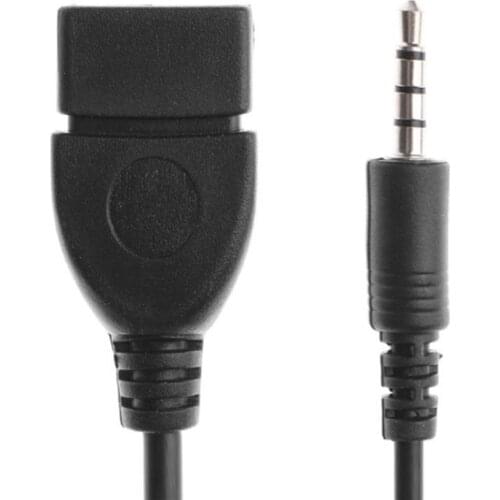 3.5mm Male AUX Audio Plug Jack To USB 2.0 Female Converter Cable Cord For Car MP3 Hot Sale