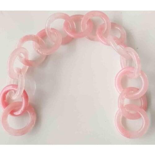 32 cm Acrylic Round Chain Pink