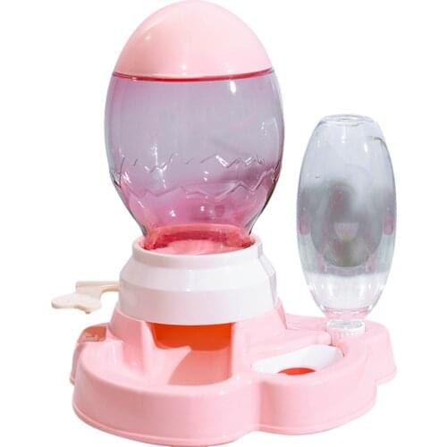 Pet Cat Dog Water Food Feeder Automatic Dispenser 1.8L Bubble Water Container Stainless Steel Bowl For Drinking Eating Drop Ship