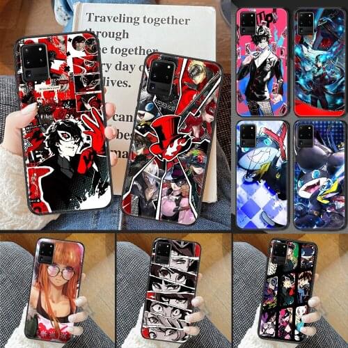 Game Persona 5 P5 Phone case For Samsung Galaxy Note 4 8 9 10 20 S8 S9 S10 S10E S20 Plus UITRA Ultra black silicone prime soft