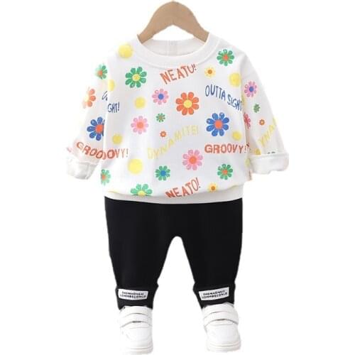New Spring Autumn Baby Girl Clothes Fashion Children Boys Cotton T-Shirt Pants 2Pcs/Sets Toddler Casual Costume Kids Tracksuits