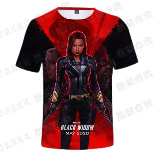 Summer Marvel The Avengers 3D T shirt Men Women Children Streetwear Black Widow Printed T-shirts Boy Girl Kids Cool Tops Tee
