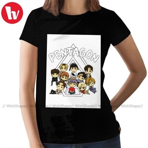 Pentagon Kpop T-Shirt PENTAGON Shine T Shirt Printed Summer Women tshirt Silver New Fashion Ladies Tee Shirt