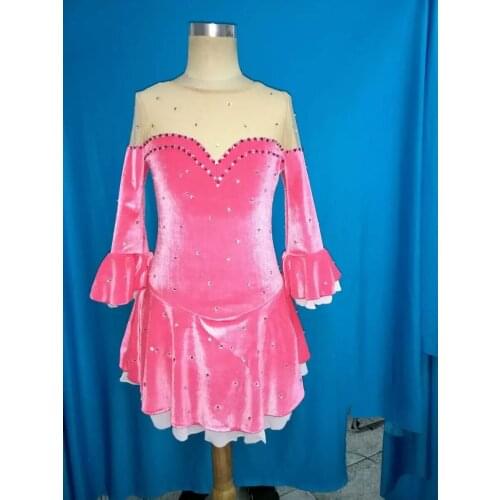 Crystal Custom Figure Skating Dresses For Girls Graceful New Brand Ice Skating Dresses For Competition DR4322