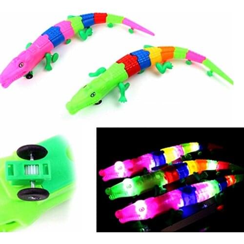 Dog Toy Electric Crocodile with Color LED lights Luminous and Music Pet Toys