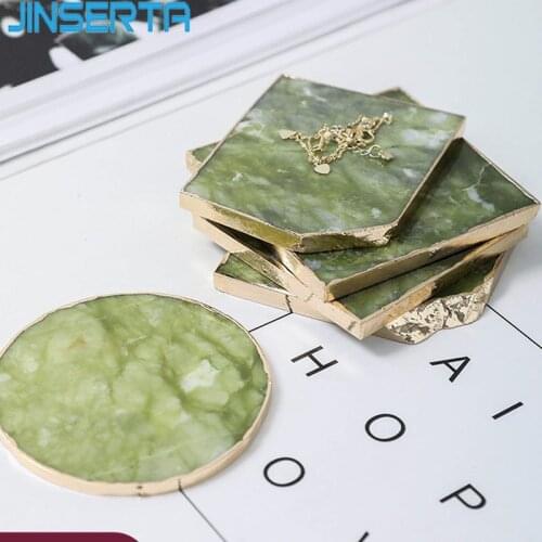 JINSERTA Resin Storage Tray Jewelry Display Plate Cosmetic Organizer Ring Earring Plate Desktop Non-slip Heat Insulation Coaster