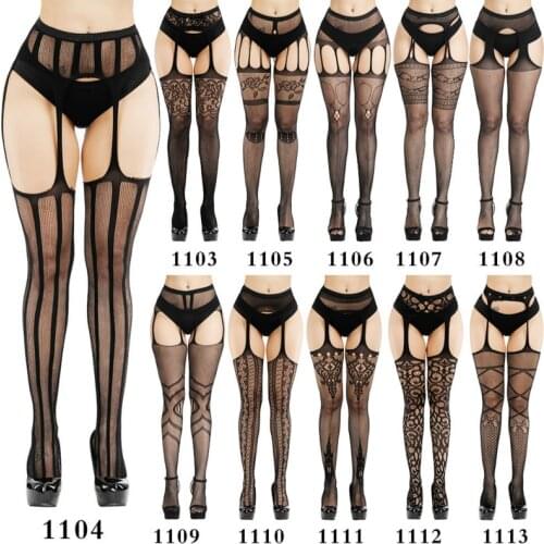 Plus Size Hollow Out Sexy Pantyhose Black Women Tights Stocking Fishnet Stockings Club Party Tights Elastic fish net Sexy Open C