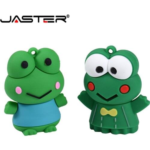 JASTER Cartoon cute frog model usb 2.0 4GB 8GB 16GB 32GB 64GB pen drive USB Pendrive Flash Drive creative U disk