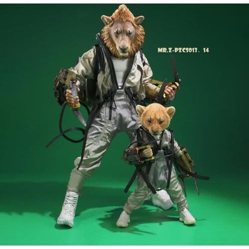 Mr.Z 7" Pocket Animal Series No.6 Damon Lemon Figure PZCS013 /14 Male Lion Model for Fans Collection Kids Toy
