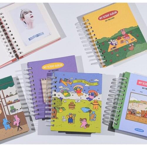 Cartoon sparkling starlight self-adhesive album adsorption album 3 "4" 5 "6" DIY album mini photo album