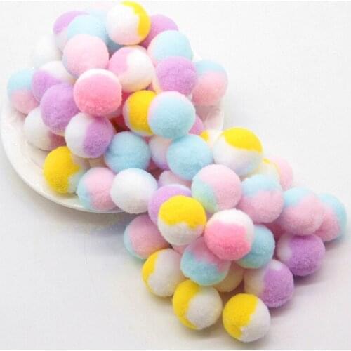 10mm-30mm Soft Pompons Colorful Fluffy Plush Craft DIY Pom Pom Ball Fur Pon Pon Home Decoration Kids Toys Dolls Accessories