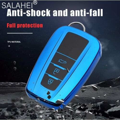 Soft TPU Car Key Cases Cover For Toyota Prius Camry Corolla C-HR CHR RAV4 Prado 2017 2018 Smart Key Shell Holder Accessories