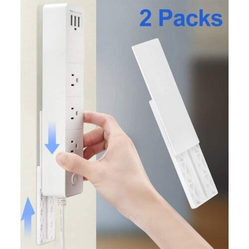 Wall-Mounted Seamless Punch Free Plug Sticker Holder Fixer Home Self-Adhesive Power Strip Holders Storage Sockets Plug Hooks