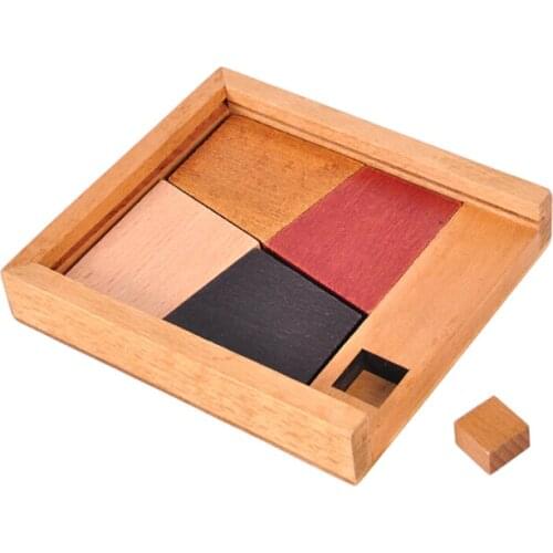 New IQ Wooden Puzzle Game Mind Brain Teaser Puzzles for Adults Children