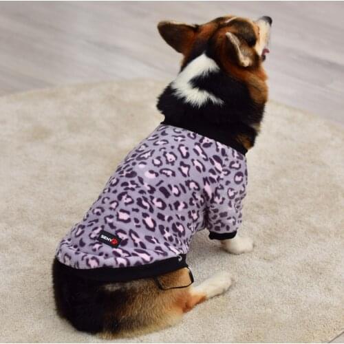 Pet Dog Clothes Autumn Winter Warm Pet Dog Jacket Coat For Small Medium Dogs Fashion Leopard Warm Cat Dog Costume Puppy Clothing