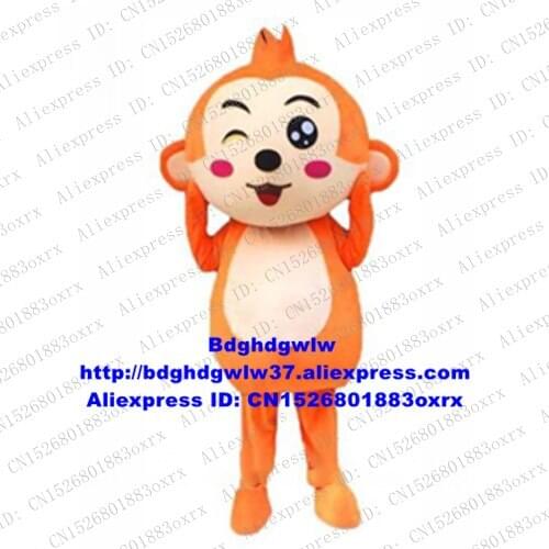Orange-yellow Monkey Mascot Costume Adult Cartoon Character Outfit Suit Wedding Celebration Anniversary Celebrations zx2516