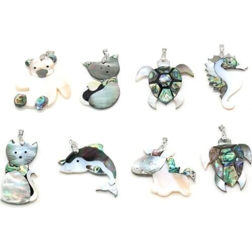 1pcs Natural Animal Shape Shell Charm Pendant for DIY Jewelry Making Necklaces Earrings Fashion Accessories Women Gift